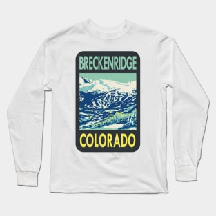 Vintage Breckenridge Colorado travel sticker Long Sleeve T-Shirt